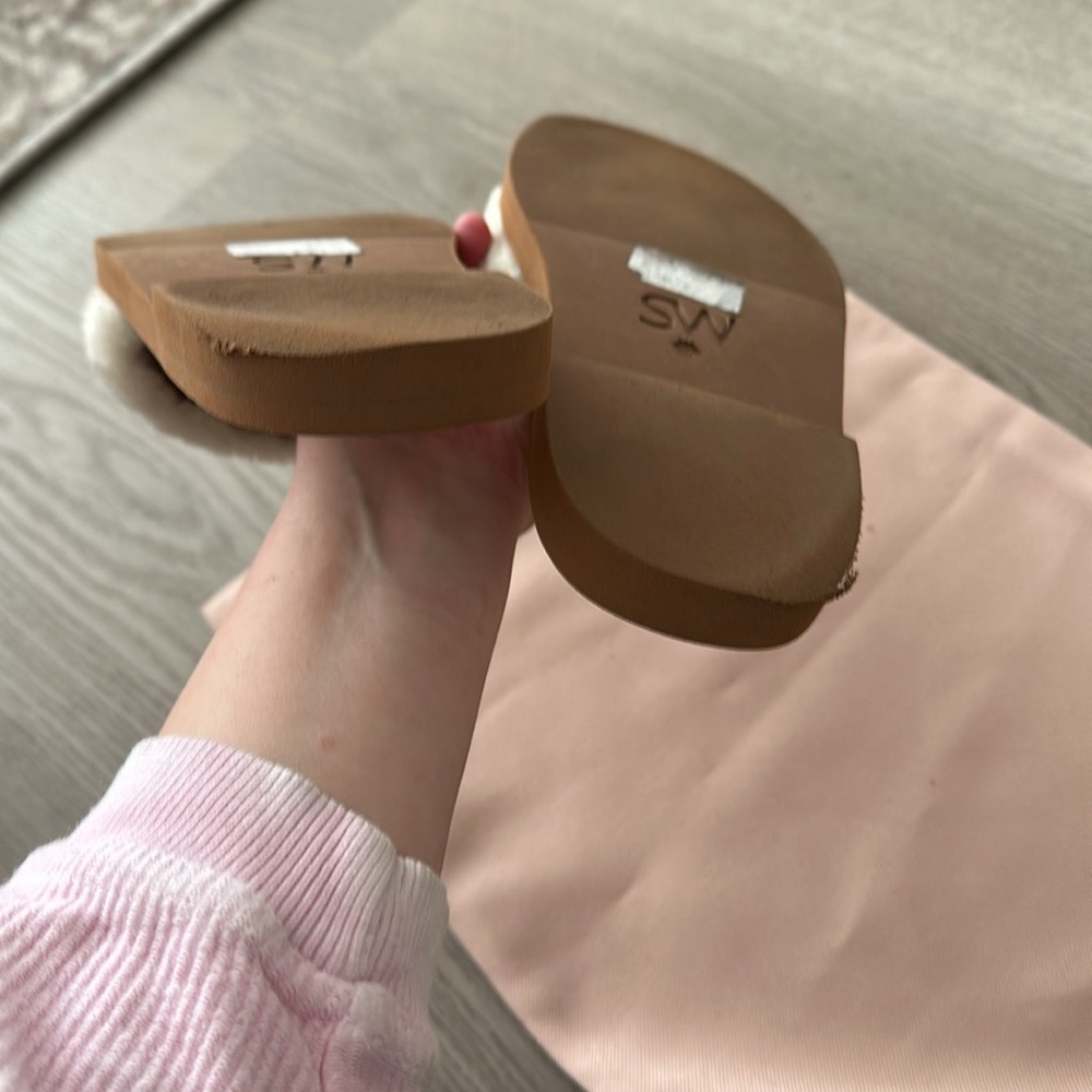 Stuart Weitzman Cammy Shearling Slide Sandals - image 6